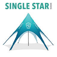 shade single pole star tent