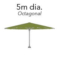 thumbnail 200 commerical umbrella octagonal 5m dia