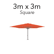 thumbnail 200 commerical umbrella square 3m x 3m