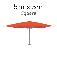 thumbnail 200 commerical umbrella square 5m x 5m