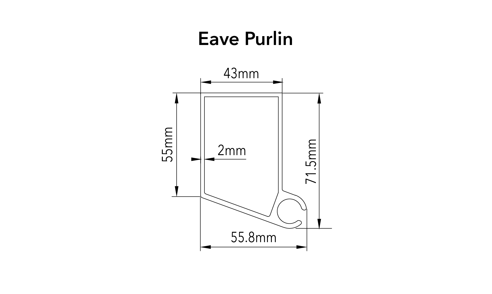 crest profiles fs 100 eave purlin
