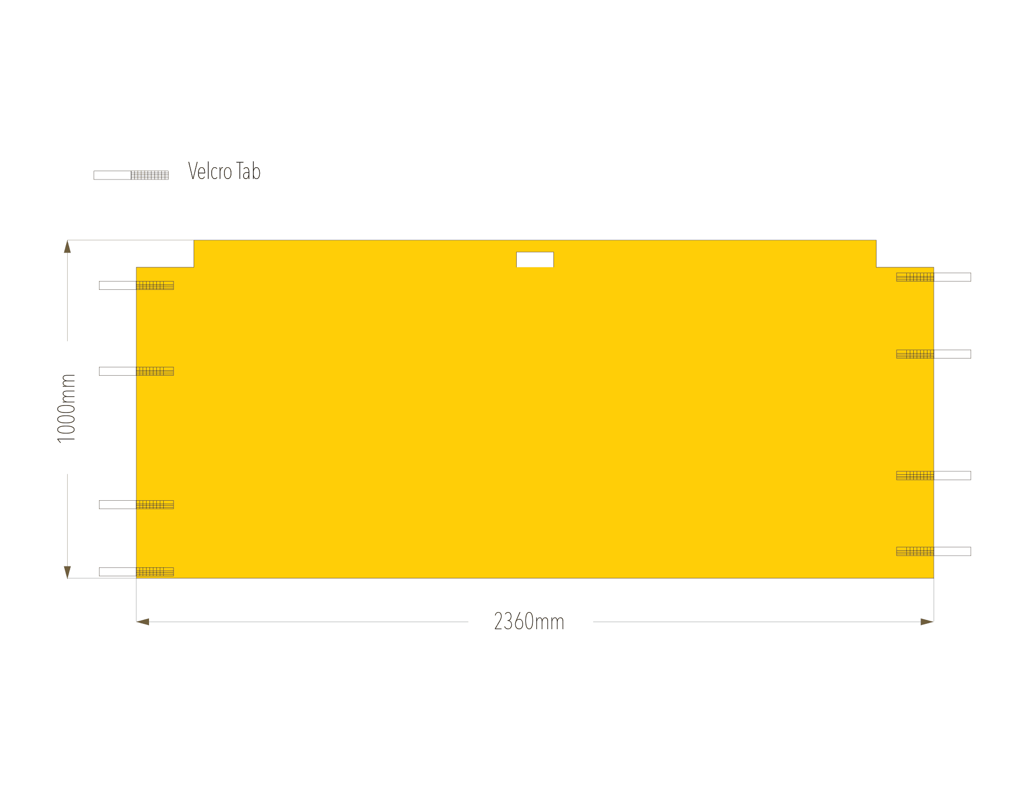 2.4m service window wall