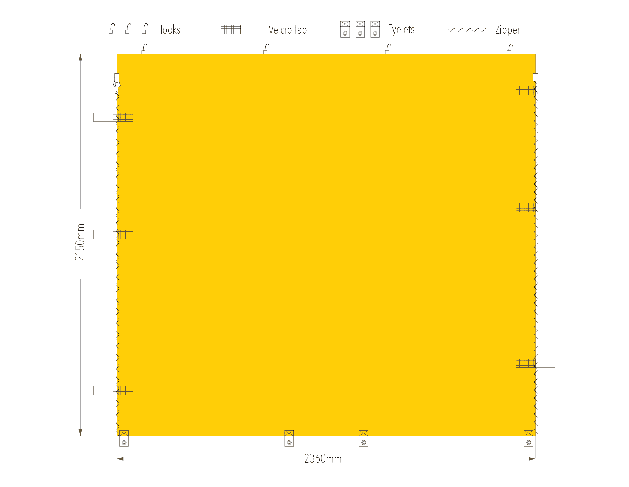 2.4m wall diagram