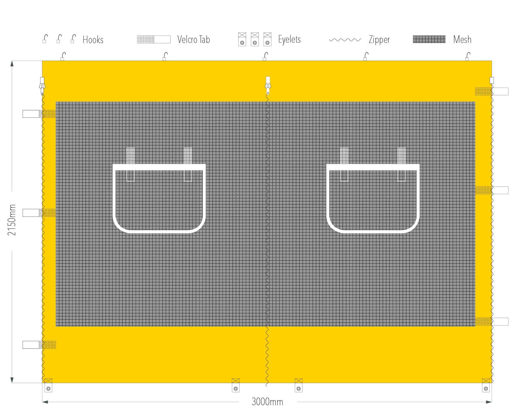 4.5m service window wall