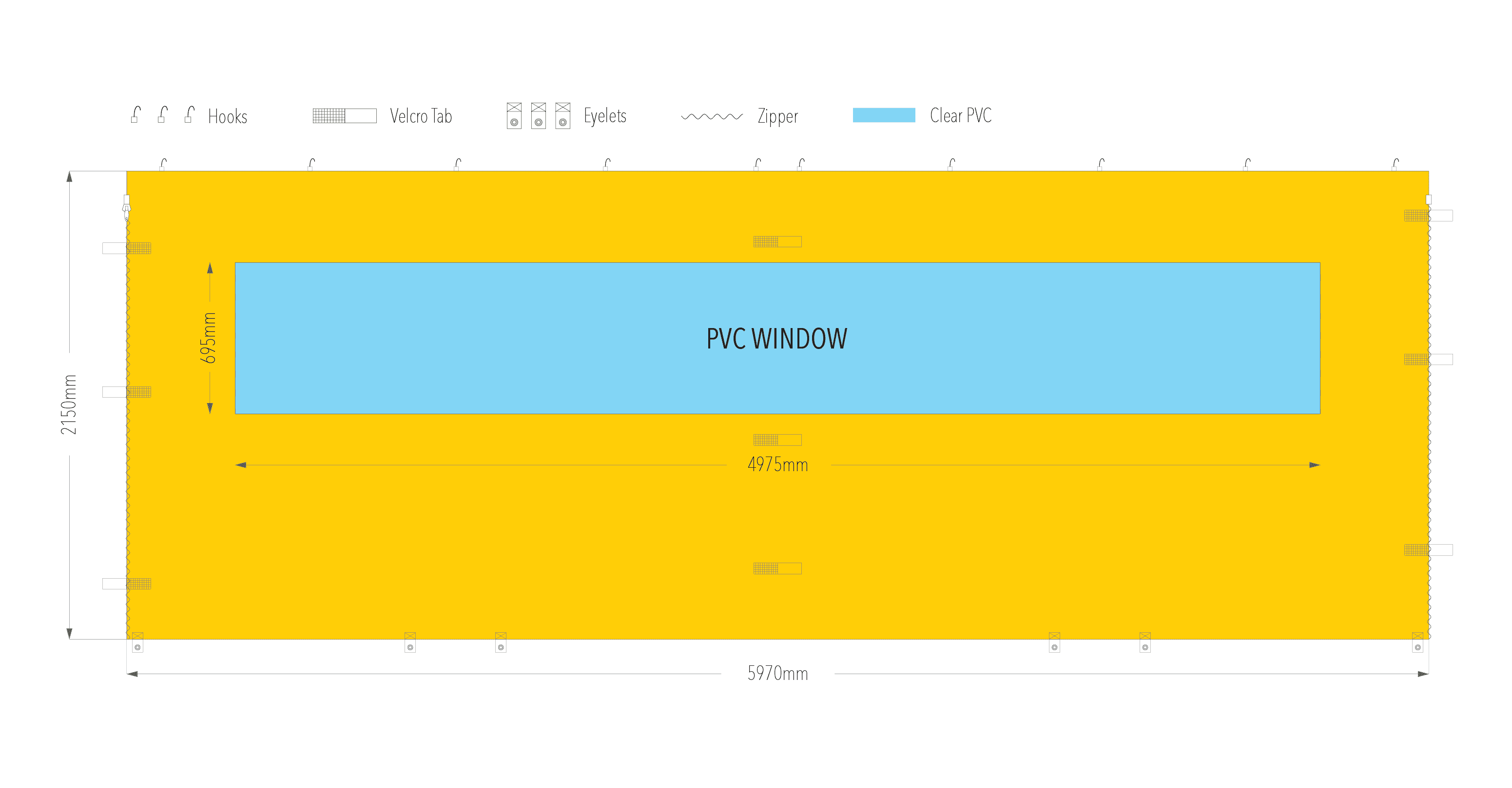 6m pvc window wall diagram