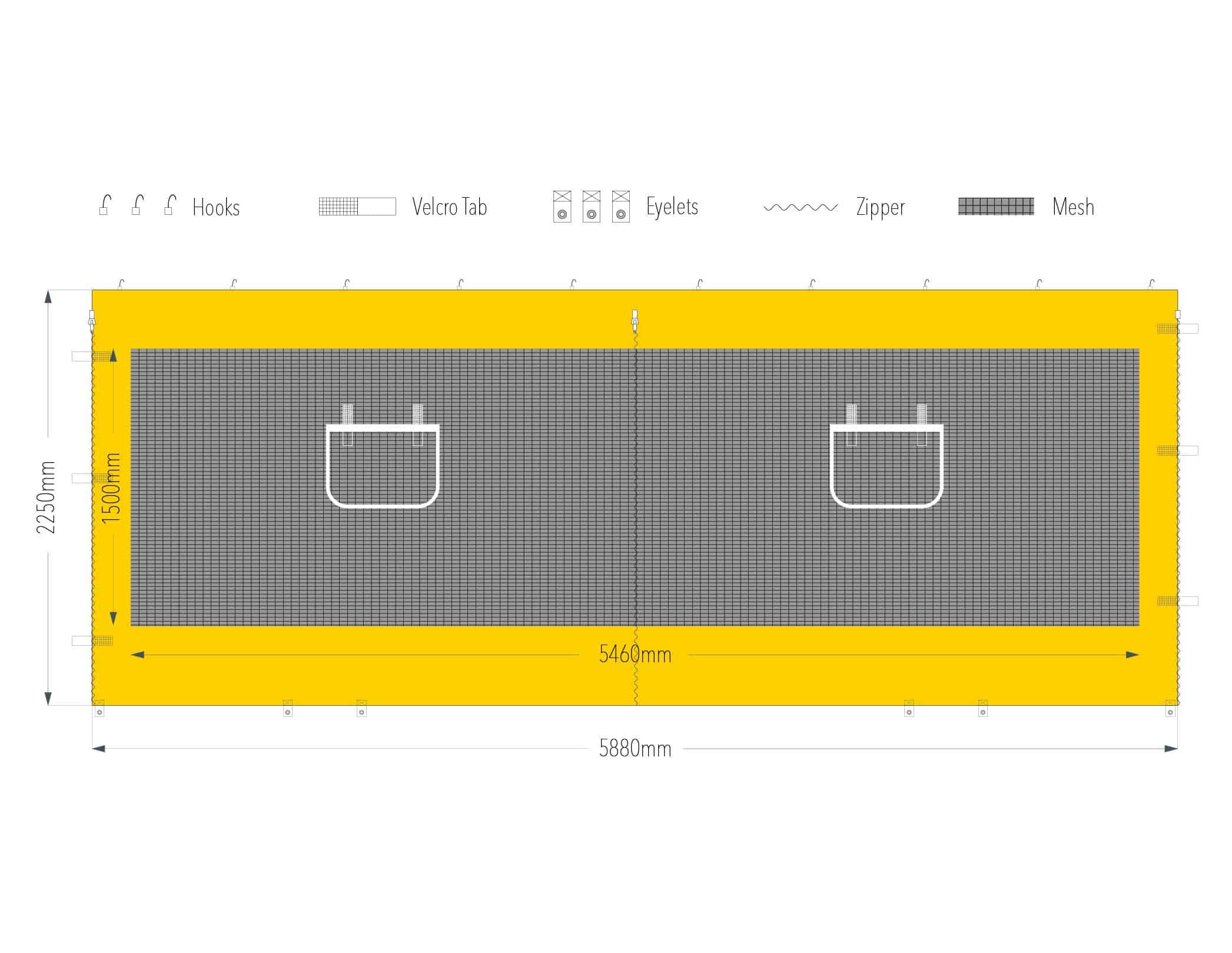 4.5m service window wall