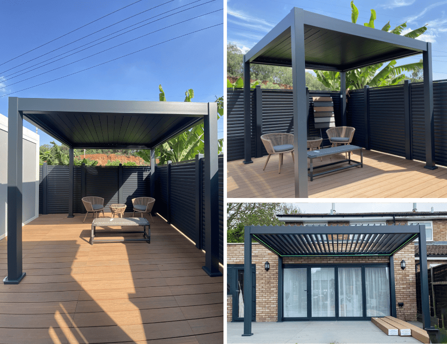 feature grid mobile pergola