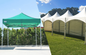 pop up gazebo vs. pavilion marquee